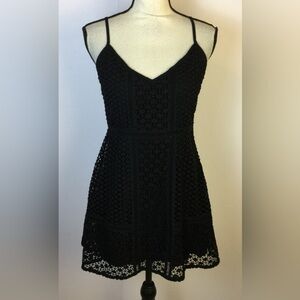 Abercrombie & Fitch Black Crochet Mini Dress